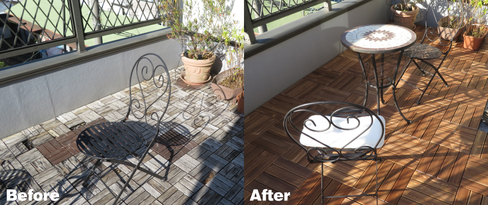 ベランダ張替え