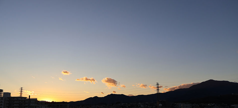 2024年最後の日没